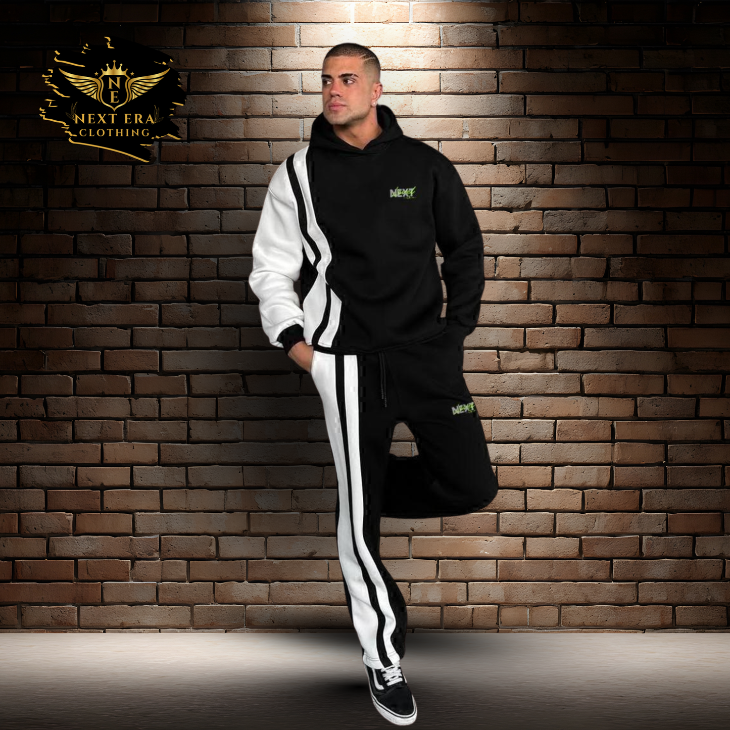 Next Printed Contrast Panel Tracksuit