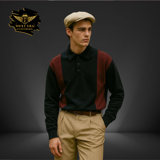 Panel Style Collar Sweatshirt