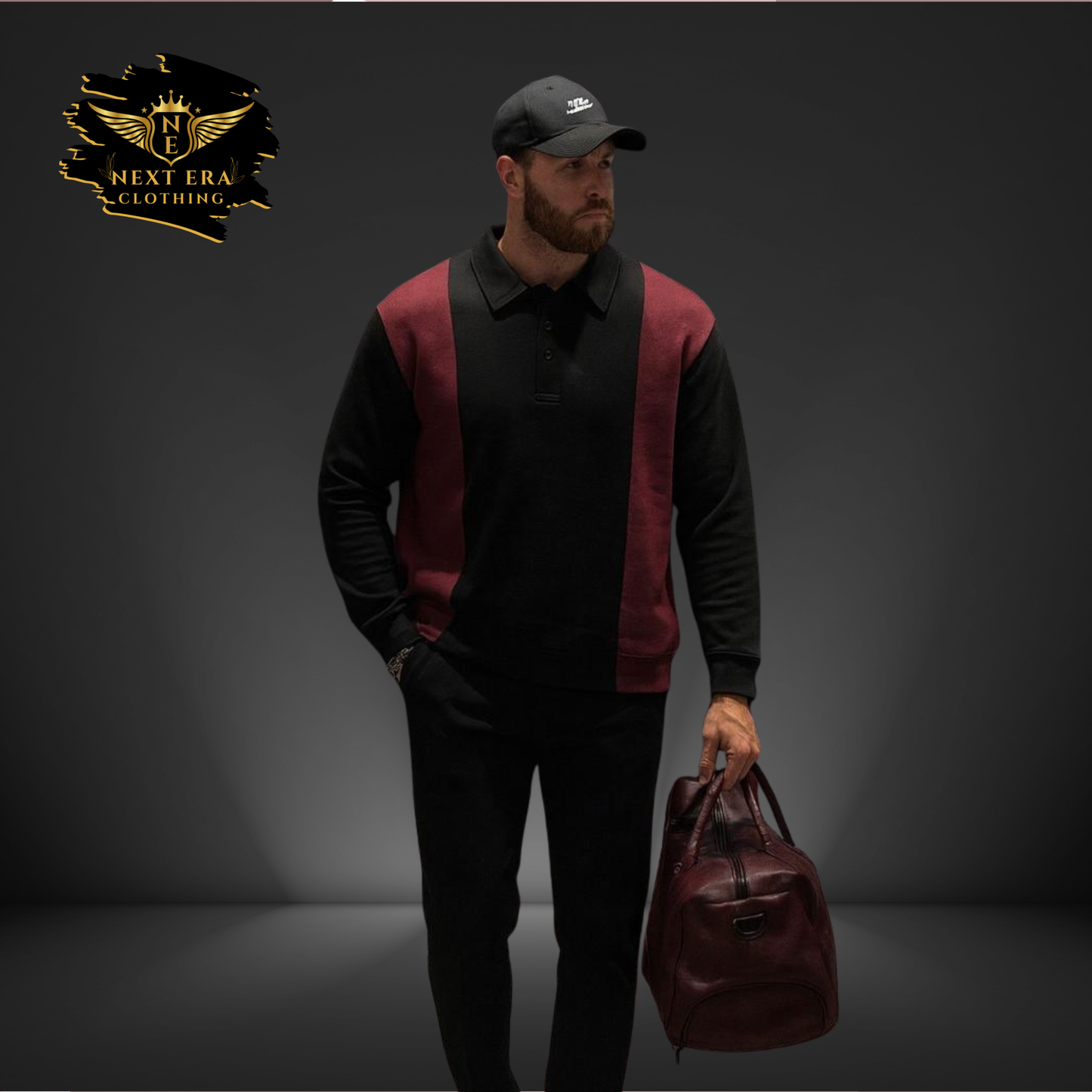 Panel Style Collar Sweatshirt