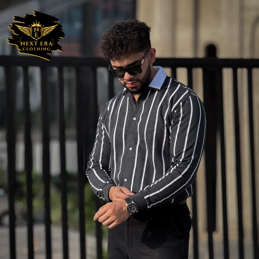 Printed Lining Shirt Style Jacket