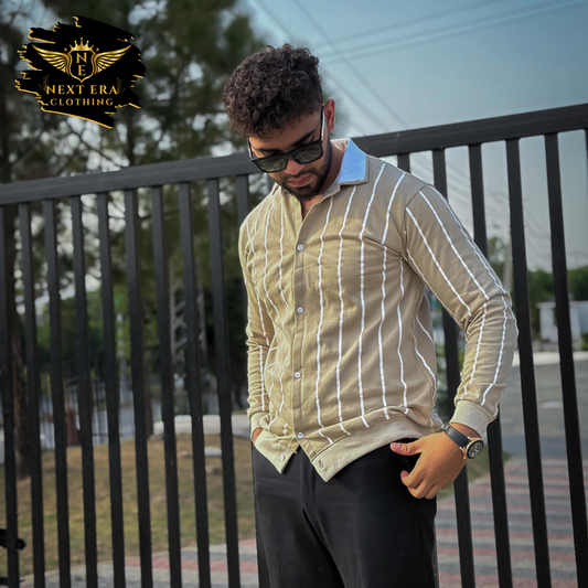 Printed Lining Shirt Style Jacket