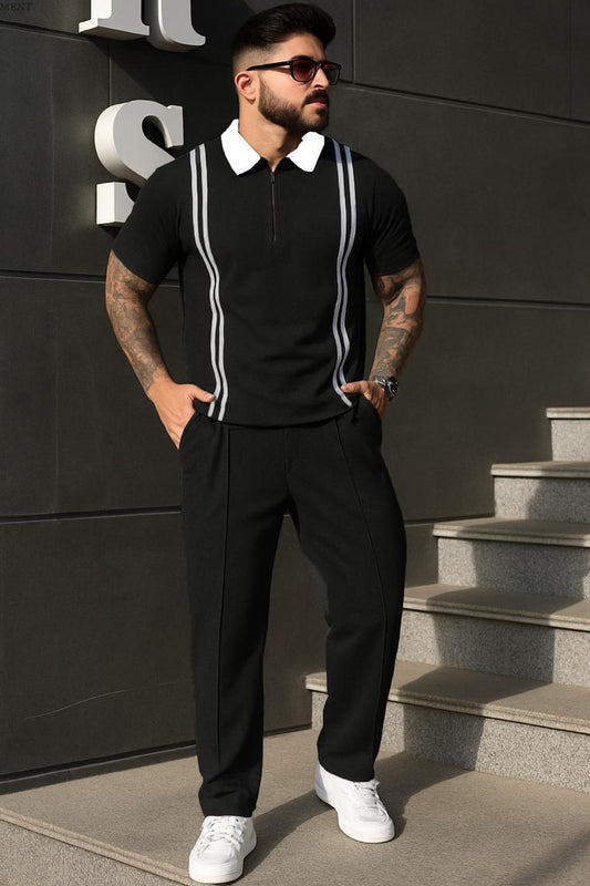 Zip Style Stripe Tracksuit