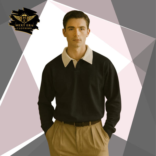 Old Money Collar Style Sweatshirt