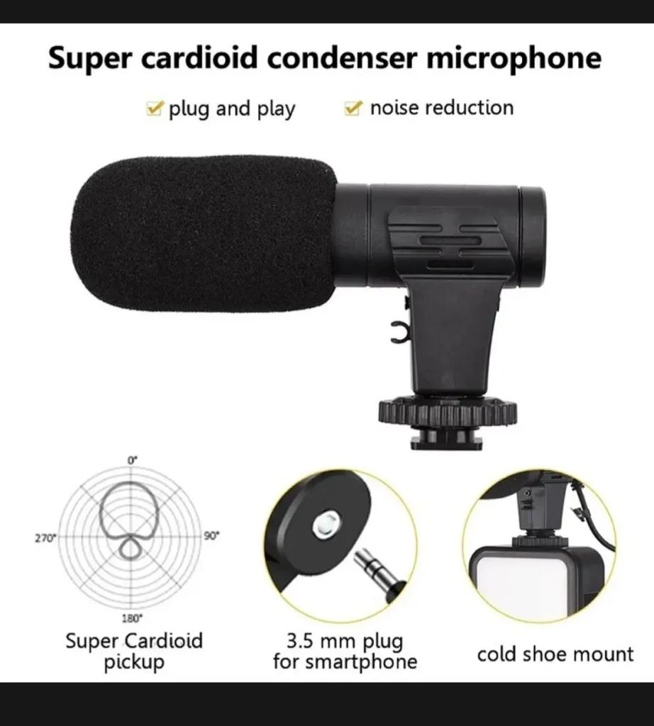 Vlogger Video Making Kits Vlog Microphone Led Fill Light Mini Tripod Mobile Holder with remote Good quality