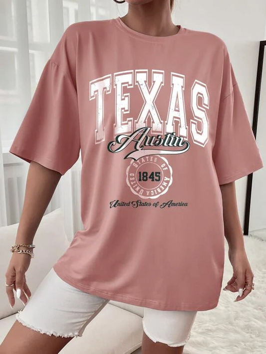 Letter Graphic Drop Shoulder Tee