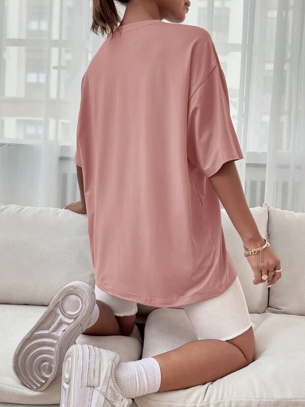 Letter Graphic Drop Shoulder Tee